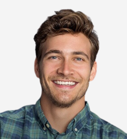 headshot of brunette male smiling 