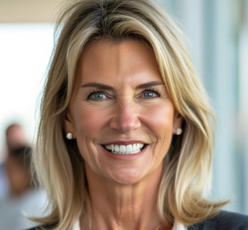 Patient after smile makeover procedure